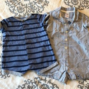 Carter’s boys rompers size 6 months